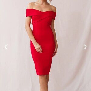 NEW M Selfie Leslie Corrine Off-Shoulder Bodycon Dress